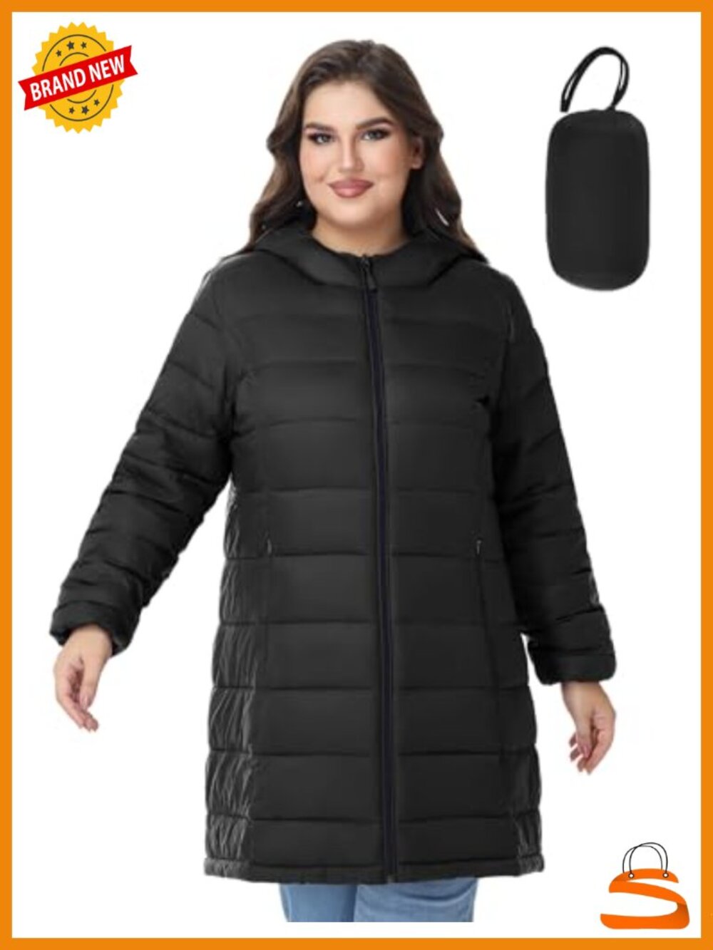 Plus Size Packable Puffer Jacket Windproof Water Repellent Puffer Jacket